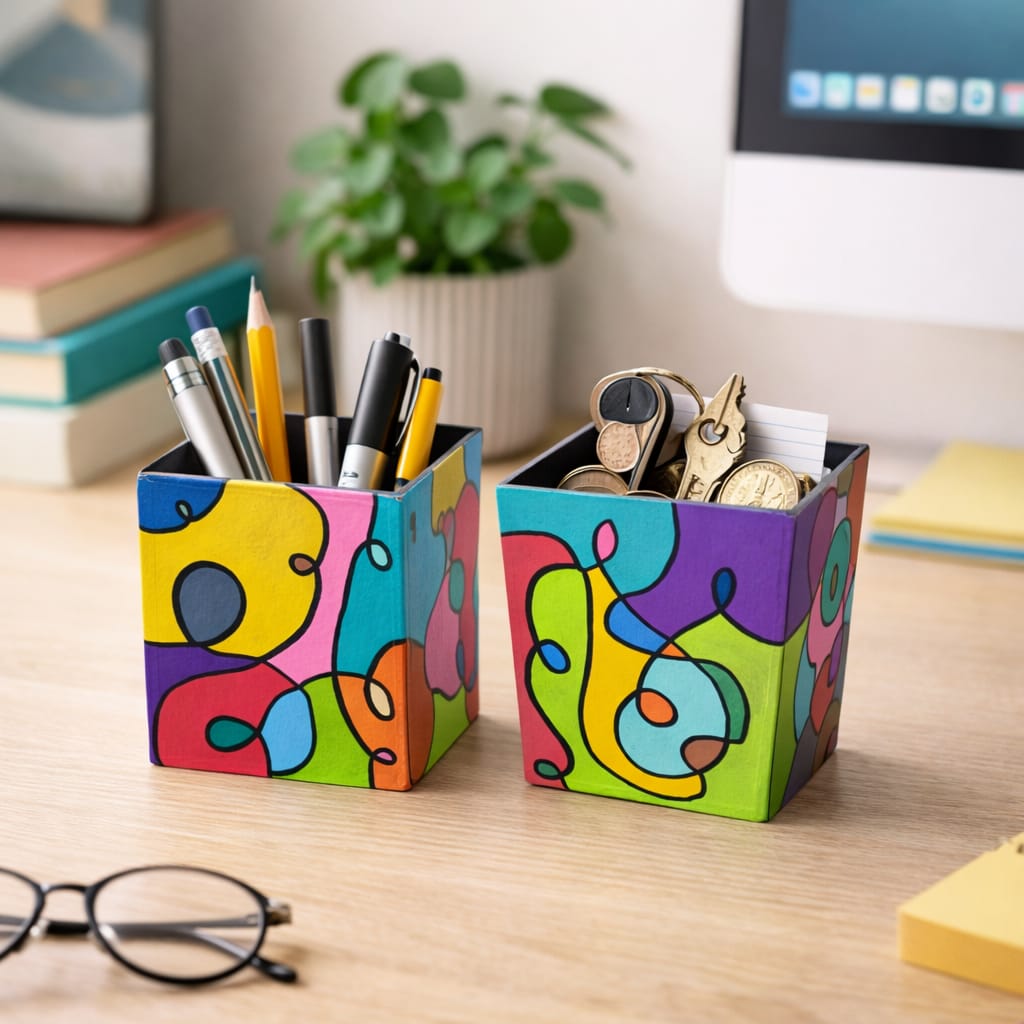 Duo de rangements artistiques