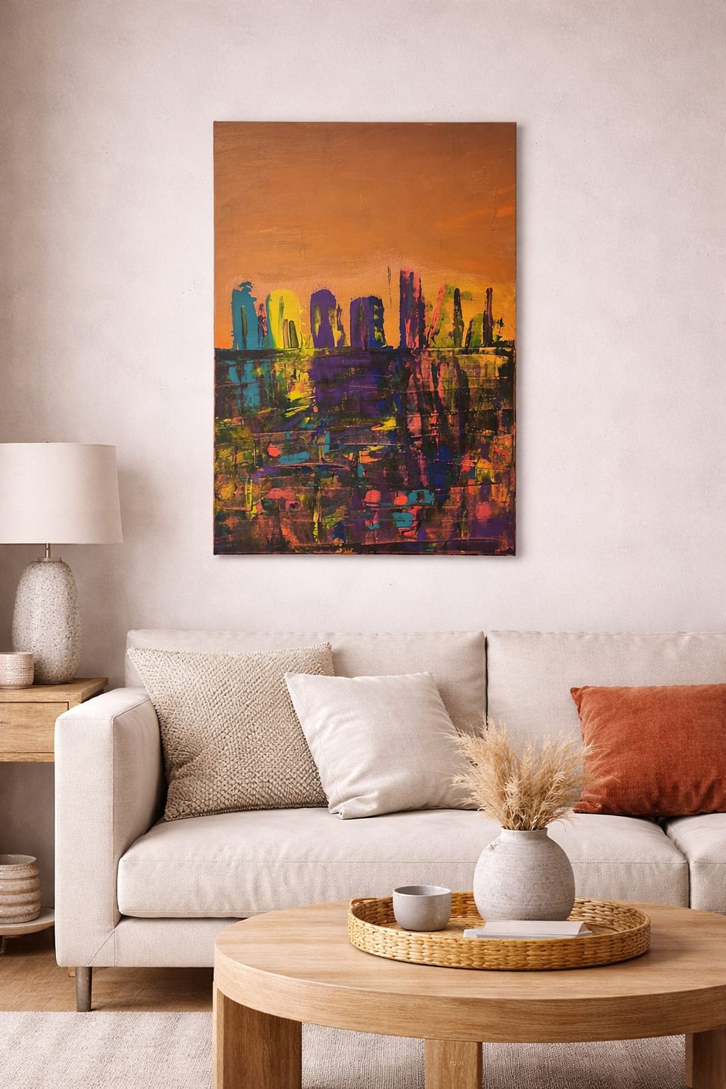 Reflet d un crépuscule urbain